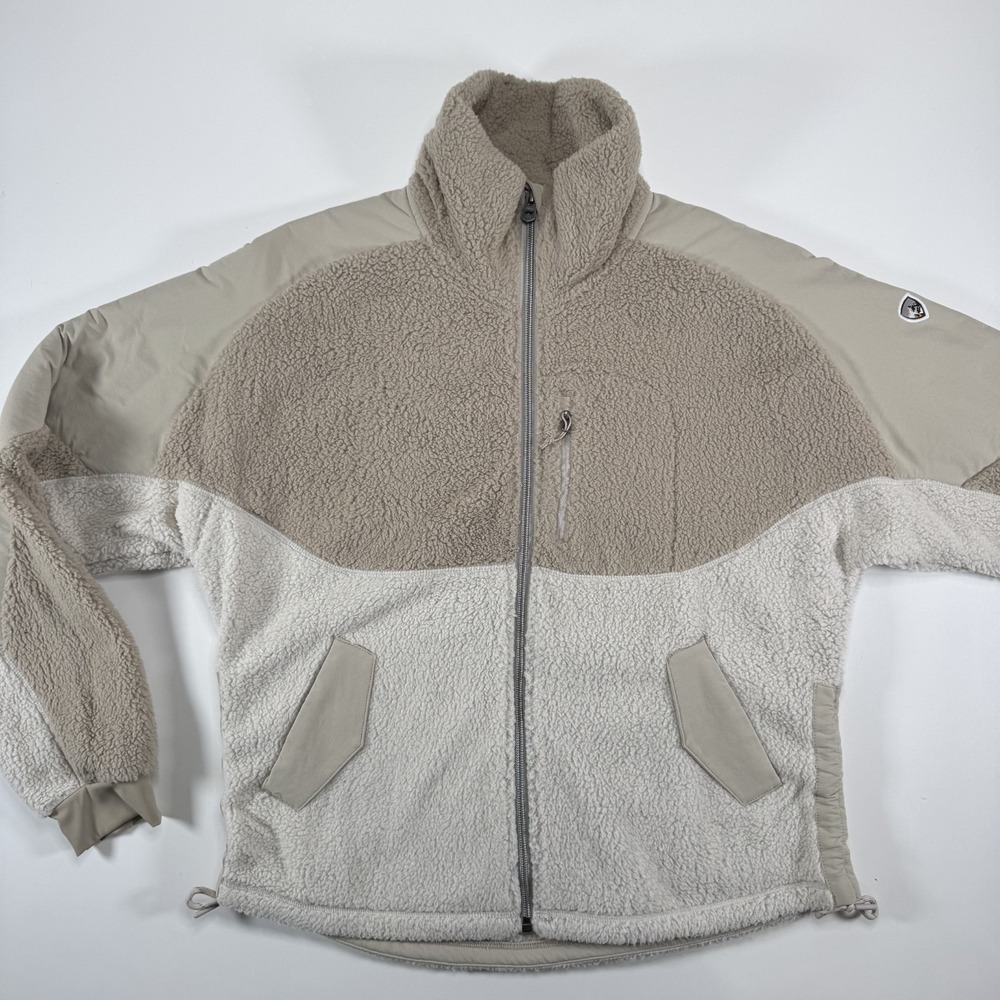 KUHL Elixir High Pile Stretch Fleece Jacket Womens Small Ivory Soft Never Worn